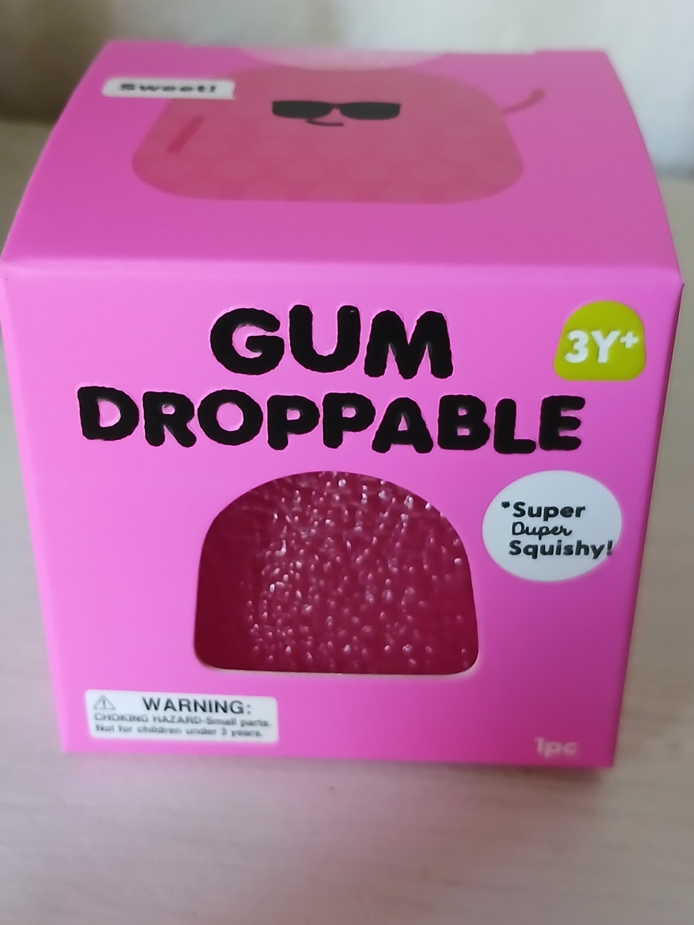 Adore Gum Droppable Squishy Toy - Hot Pink